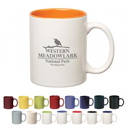 11 oz. Colored Stoneware Mugs with C-Handle - Colors 1
