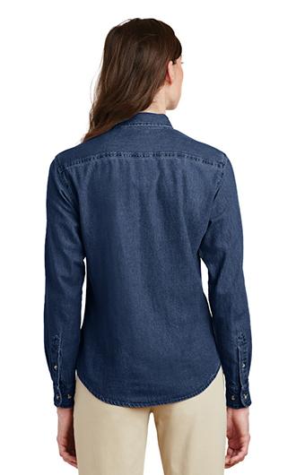 Port & Company - Women's Long Sleeve Value Denim Shirt 2