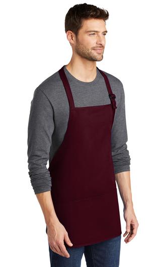 Port Authority Medium Length Apron with Pouches Pockets 2