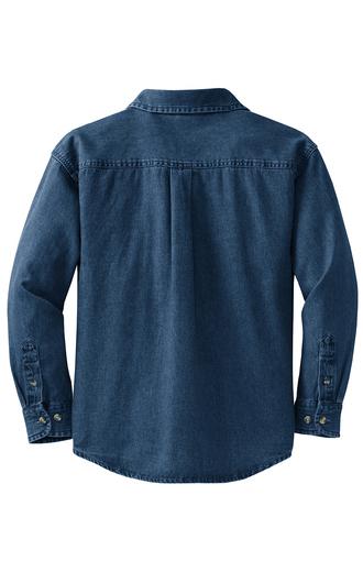 Port & Company Women's Long Sleeve Value Denim Shirts 5