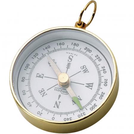 Open-Faced Brass Colored Compass 1