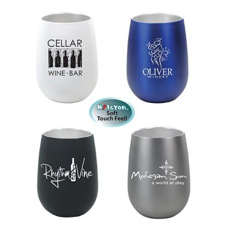 12 oz. Halcyon Stainless Steel Wine Glasses 3