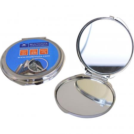 Round Metal Compact Mirrors - Full Color 1