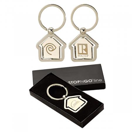 House Shaped Center Spinning Key Ring 1
