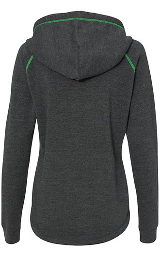 J. America - Women's Half-Zip Triblend Hooded Pullover Sweatshi 2