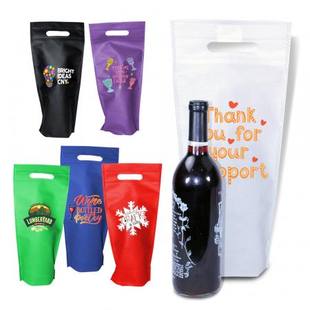 Thrifty Single Bottle Wine Bag, Full Color Digital 1