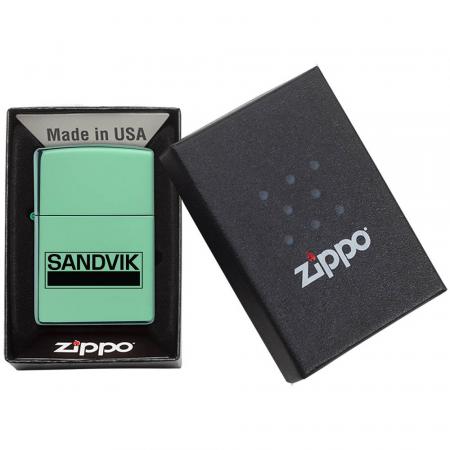 High Polish Green Zippo Windproof Lighter 3