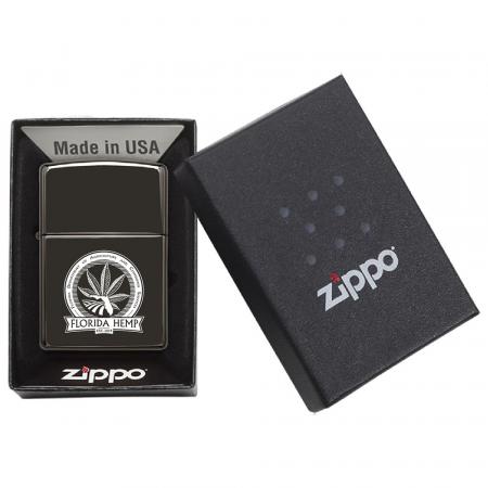 High Polish Black Zippo Windproof Lighter 2