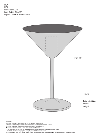 10oz. Stainless Steel Martini Glass 1