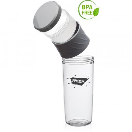 16 Oz. BPA Free Dual Sip-N-Snack Plastic Sports Water Bottle 1
