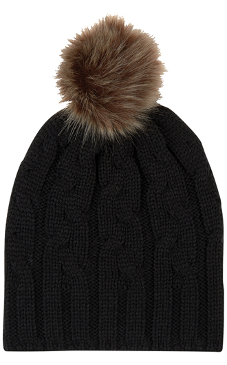 Cameron Cable Knit Pom Beanies