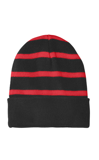 Sport-Tek Striped Beanies with Solid Band