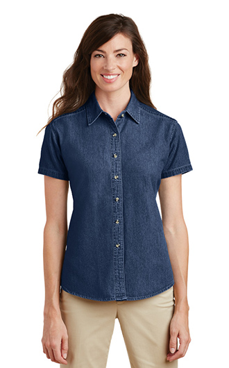 Port & Company Ladies Short Sleeve Value Denim Shirts Thumbnail