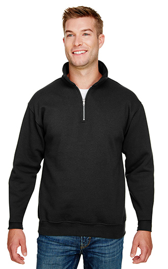 Bayside Unisex 9.5 oz., 80/20 Quarter-Zip Pullover Sweatshirt