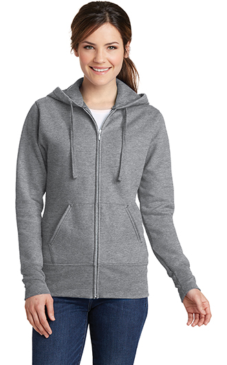 Port & Company Ladies Core Fleece Full-Zip Hooded Sweatshirt Thumbnail