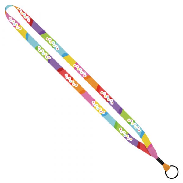 1/2 inch Dye-Sublimated Lanyard with Metal Crimp and Metal Split