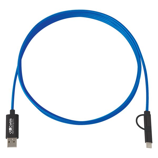 3-In-1 10 Ft. Braided Charging Cables