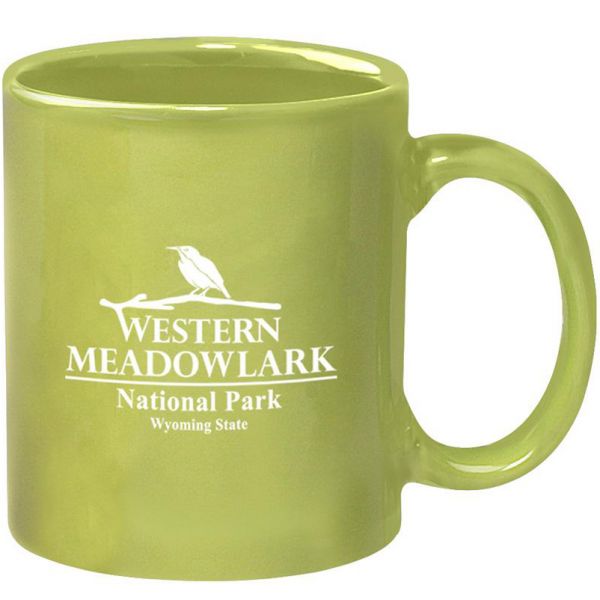 11 oz. Colored Stoneware Mugs with C-Handle - Colors