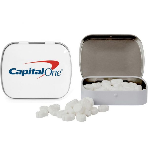 Domed Tins with Dollar Sign Shaped Mints