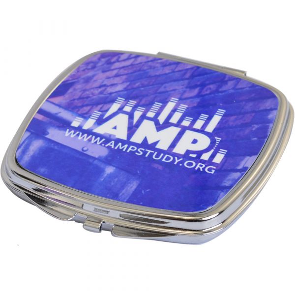 Square Metal Compact Mirrors - Full Color Thumbnail