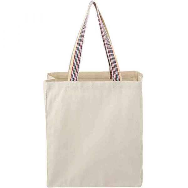 Rainbow Recycled 8oz Cotton Grocery Totes Thumbnail