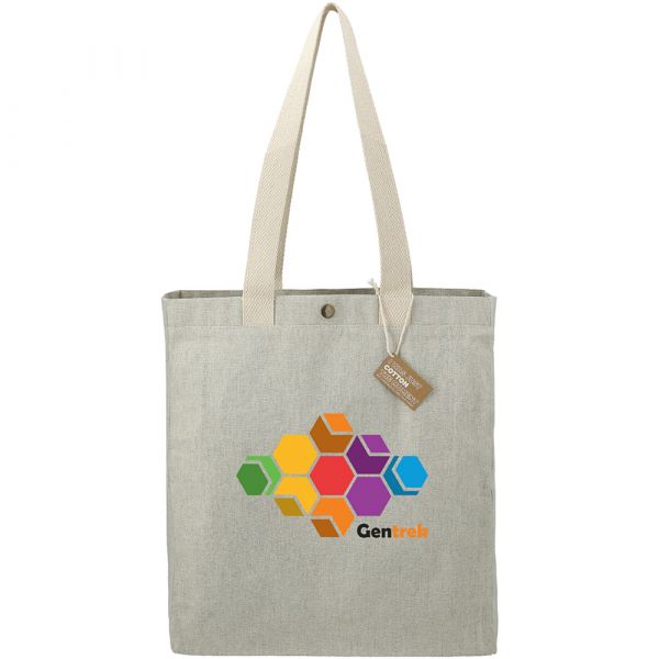 Repose 10oz Recycled Cotton Box Tote w/Snap