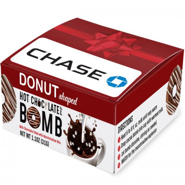 Donut-Shaped Hot Chocolate Bomb with Holiday Drizzle Thumbnail