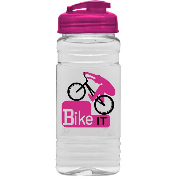 20 Oz. Clear Sports Bottle With USA Flip Top Lid