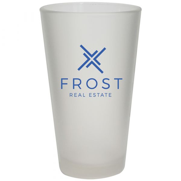 16 oz. Frosted Pint Glass - USA