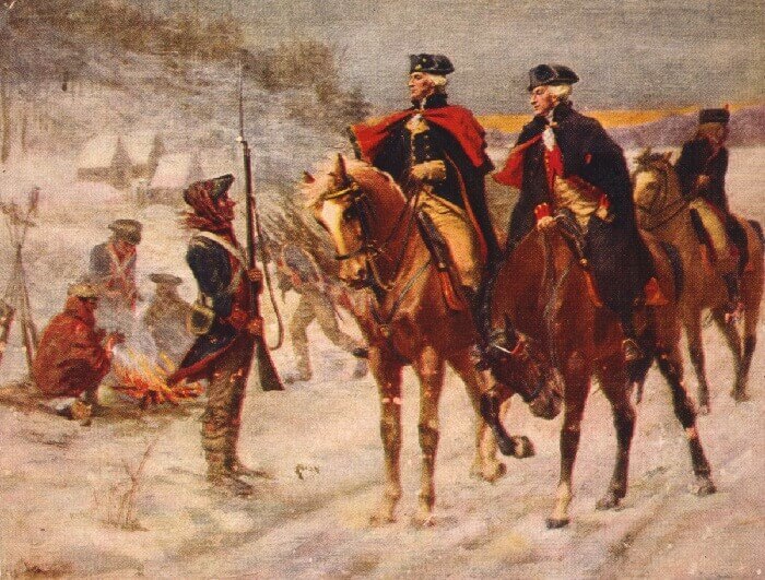 Washington and Lafayette at Valley Forge