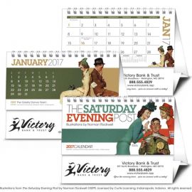 Branded Norman Rockwell desk calendars are delightful holiday promotional items