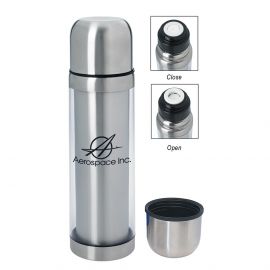 Stainless steel thermoses make good outdoor promotional items