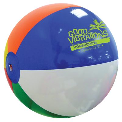 A branded beach ball that makes for great summer promotional products