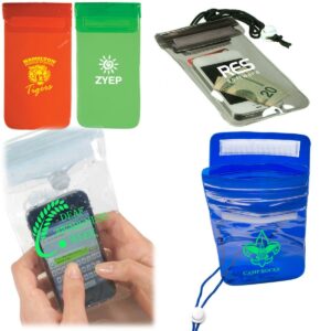 Custom Waterproof Phone Bag With Logos In Different Colors