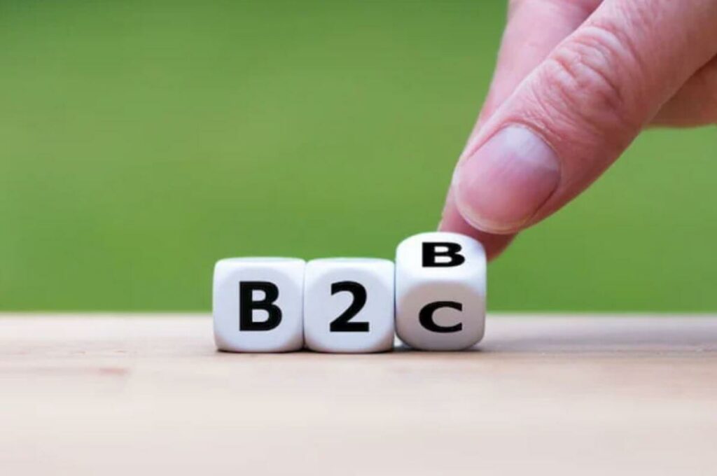 Dices with B2B letters