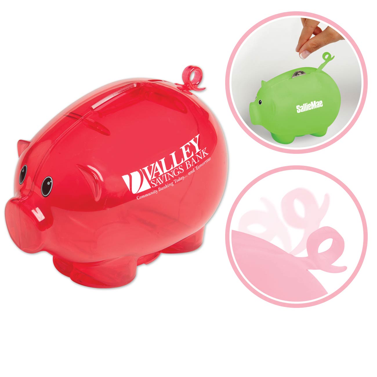 Custom Piggy Banks in Bulk rushIMPRINT